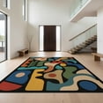 thumbnail image 1 of Design&I 8'x10' Washable Area Rug Multicolor Abstract Geometric Design Bold Shapes with Modern Artistic Flair for Dining Room, Large Office, Lounge, Snag-Free, 1 of 7