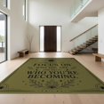 thumbnail image 1 of Design&I 8'x10' Washable Area Rug Olive Green Celestial Inspirations Decorative Mystical Moon and Stars Design for Living Room, Family Extra Large Skid-Resistant Low Profile, 1 of 7