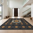 thumbnail image 1 of Design&I 8'x10' Washable Area Rug Record Retro Spinning Disc With Concentric Groove Rings Vinyl Flowing Dynamic for Living Room, Family Extra Large Skid-Resistant Low Profile, 1 of 7