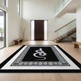 thumbnail image 1 of Design&I 8'x10' Washable Area Rug Round Print Snake Minimalist Coiled Serpent Centered Motif Boho for Living Room, Family Extra Large Skid-Resistant Low Profile, 1 of 7