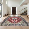 thumbnail image 1 of Design&I 8'x10' Washable Area Rug Snag-Free Boho Vintage Throw Border Ru Door Felpudo Entryway Scatter Backing for Dining Room, Large Office, Lounge, 1 of 7