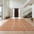thumbnail image 1 of Design&I 8'x10' Washable Area Rug Snag-Free Checkered Dot Grid Neutral Plaid Beige Terracotta Boho Geometric for Dining Room, Large Office, Lounge, 1 of 7
