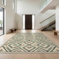 thumbnail image 1 of Design&I 8'x10' Washable Area Rug Snag-Free Farmhouse Symmetrical Border Interlocking Entryway Boho Bathroom for Dining Room, Large Office, Lounge, 1 of 7