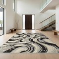 thumbnail image 1 of Design&I 8'x10' Washable Area Rug Snag-Free Large Under Painterly Splash Marbled Motion Pile Covering for Dining Room, Large Office, Lounge, 1 of 7