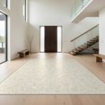 thumbnail image 1 of Design&I 8'x10' Washable Area Rug Snag-Free Neutral Vine Delicate Botanical Scroll Border Beige Cream for Dining Room, Large Office, Lounge, 1 of 7