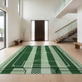 thumbnail image 1 of Design&I 8'x10' Washable Area Rug Soccer Field Stadium Stripes Pitch Markings Goal Net Theme Door for Living Room, Family Extra Large Skid-Resistant Low Profile, 1 of 7