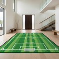thumbnail image 1 of Design&I 8'x10' Washable Area Rug Soccer Football Field Stripes Stadium Markings Ground Motif Door for Dining Room, Large Office, Lounge, Snag-Free, 1 of 7