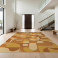 thumbnail image 1 of Design&I 8'x10' Washable Area Rug Terracotta Burnt Orange Mustard Mid Century Freeform Boho Midcentury for Dining Room, Large Office, Lounge, Snag-Free, 1 of 7