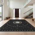 thumbnail image 1 of Design&I 8'x10' Washable Area Rug Witchy Celestial Moon Design With Gothic Mystical Star Border Snake Flowing for King Size Bedroom, Under Bed, Sleek Flatweave Pet Friendly, 1 of 7