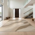 thumbnail image 1 of Design&I 9'x12' Washable Area Rug Beige Solid Abstract Brushstroke Tonal Neutral Blend Minimalist for Great Room, Large Living Giant Skid-Resistant, 1 of 7