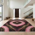 thumbnail image 1 of Design&I 9'x12' Washable Area Rug Blush Mineral Geode Inspired Veined Swirls Gilded Pink Abstract Refined for Dining Room, Basement, Large Office, Snag-Free, 1 of 7