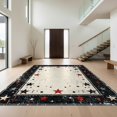 thumbnail image 1 of Design&I 9'x12' Washable Area Rug Cowboy Entry Vintage Typography Border Hat Themed Bathroom Mens for Great Room, Large Living Giant Skid-Resistant, 1 of 7