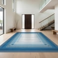 thumbnail image 1 of Design&I 9'x12' Washable Area Rug Giant Skid-Resistant Blue Ombre Geometric Tile Design Abstract Gradient with Borders for Great Room, Large Living, 1 of 7
