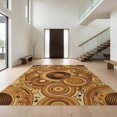 thumbnail image 1 of Design&I 9'x12' Washable Area Rug Giant Skid-Resistant Record Vinyl Musical Theme Circular Balanced Tone Music Cd Disc for Great Room, Large Living, 1 of 7