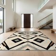thumbnail image 1 of Design&I 9'x12' Washable Area Rug Interlocking Motif Marble Swirl Design Contemporary Abstract for Great Room, Large Living Giant Skid-Resistant, 1 of 7