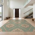 thumbnail image 1 of Design&I 9'x12' Washable Area Rug Round Classic Repeating Border Geometric Accent Floor Covering for Great Room, Large Living Giant Skid-Resistant, 1 of 7