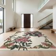 thumbnail image 1 of Design&I 9'x12' Washable Area Rug Serpent Pink Floral Gothic Vintage Botanical Python Watercolor for Great Room, Large Living Giant Skid-Resistant, 1 of 7