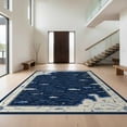 thumbnail image 1 of Design&I 9'x12' Washable Area Rug Snag-Free Fish Nautical Cabin Chart Lure Compass Navigation Map Fishing for Dining Room, Basement, Large Office, 1 of 7