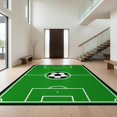 thumbnail image 1 of Design&I 9'x12' Washable Area Rug Soccer Pitch Field Ground Markings Lines Border Athletic Door for Dining Room, Basement, Large Office, Snag-Free, 1 of 7