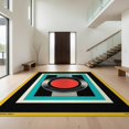 thumbnail image 1 of Design&I 9'x12' Washable Area Rug Wet Record Vinyl Music Cd Retro Groovy Concentric Tapete Redondo for Great Room, Large Living Giant Skid-Resistant, 1 of 7