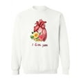 thumbnail image 1 of Design I Love You. Sweatshirt Women -Image by Shutterstock, Female Large, 1 of 4