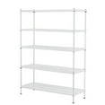 thumbnail image 1 of Open Box Design Ideas 5 Tier Full-Size Metal Storage Shelving Unit Rack, White, 1 of 8