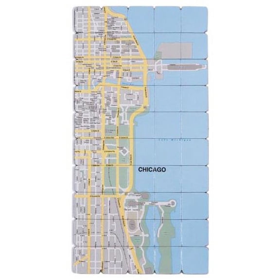 Design Ideas Map Magnets, Chicago, Set of 50