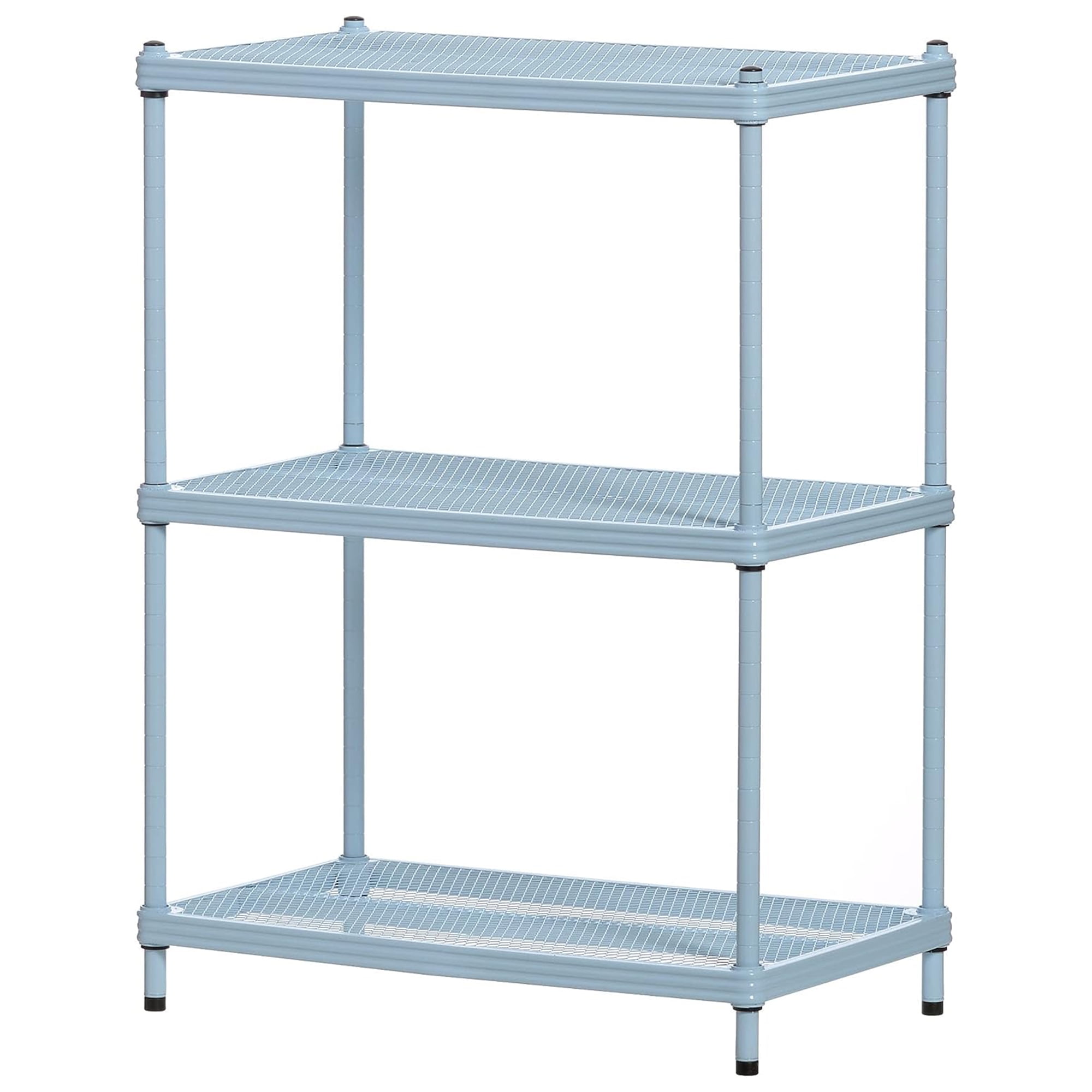 Design Ideas MeshWorks 3Tier Metal Storage Shelving Unit Rack, Blue
