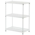 Design Ideas MeshWorks 3Tier Metal Storage Shelving Unit Rack, White