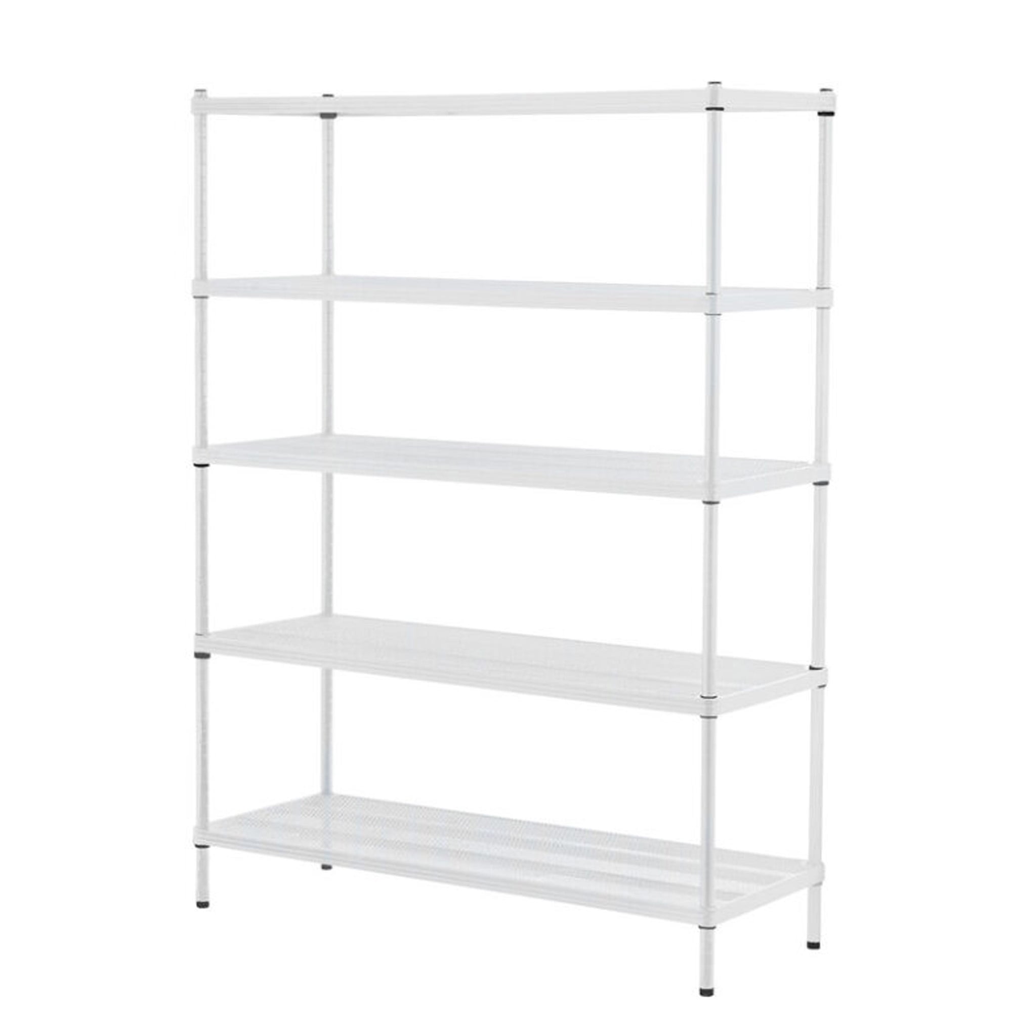 Design Ideas MeshWorks 5Tier Metal Storage Shelving Unit Rack, White