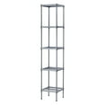thumbnail image 1 of Design Ideas MeshWorks 5 Tier Metal Storage Shelving Unit Tower, Silver, 1 of 10