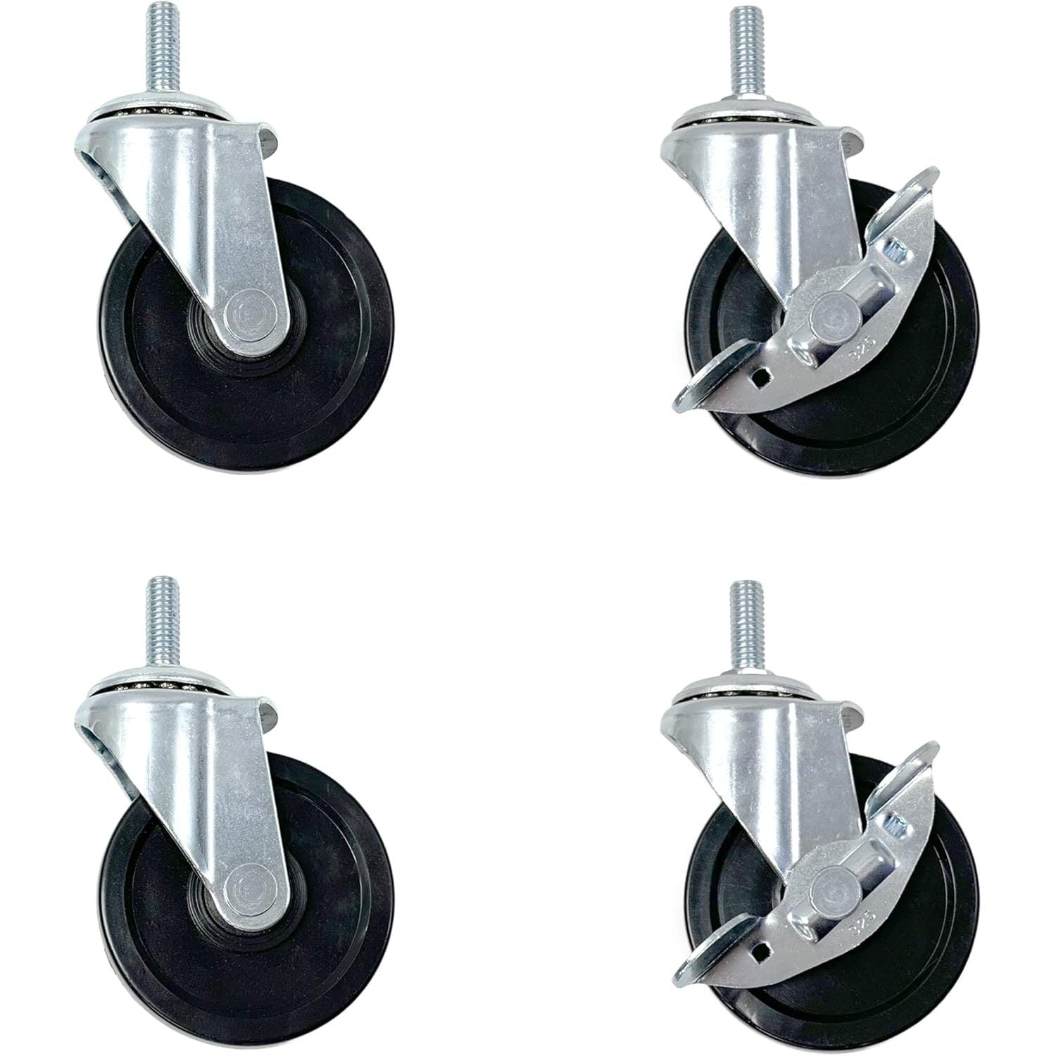 Design Ideas MeshWorks Locking Caster Wheels - Set of 4 Industrial ...
