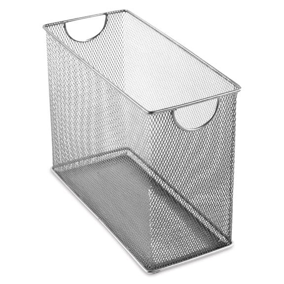 Design Ideas MeshWorks Stacking Bin - Silver, 5-1/2" x 12-1/2"