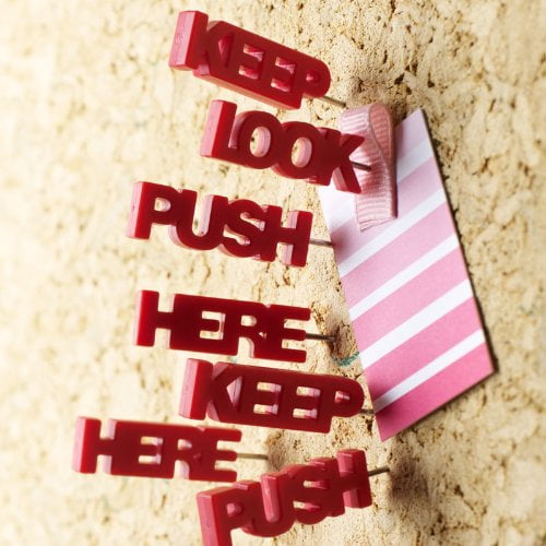 Design Ideas RED TELL TALE Push Pin Pushpins Set of 8 #3206008