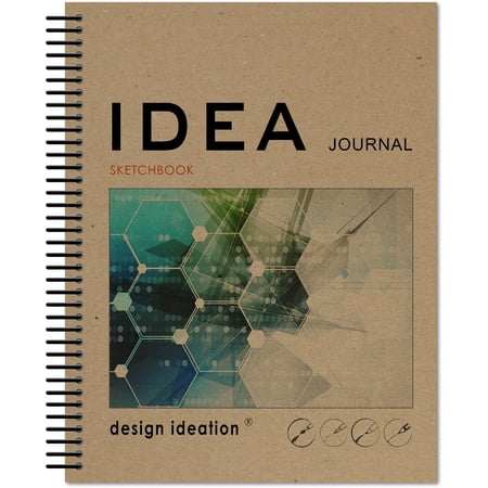 IDEA JOURNAL Spiral Bound Sketchbook. Mixed Media Paper. (8.5" x 11") SB-2550-LS-1-5