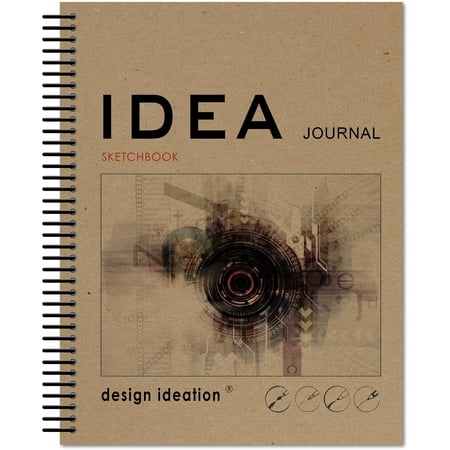 IDEA JOURNAL Spiral Bound Sketchbook. Mixed Media Paper. (8.5" x 11") SB-2550-LS-1-6