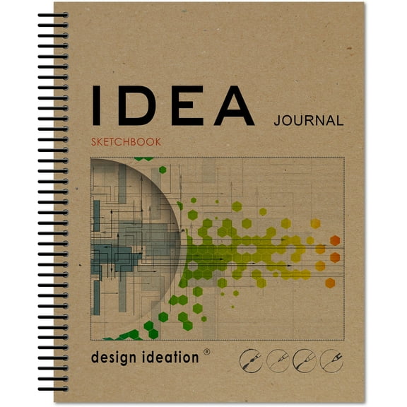 Design Ideation IDEA Journal Sketchbook. Spiral Bound. Journal Style. Multi-Media. (8.5" x 11") 2550