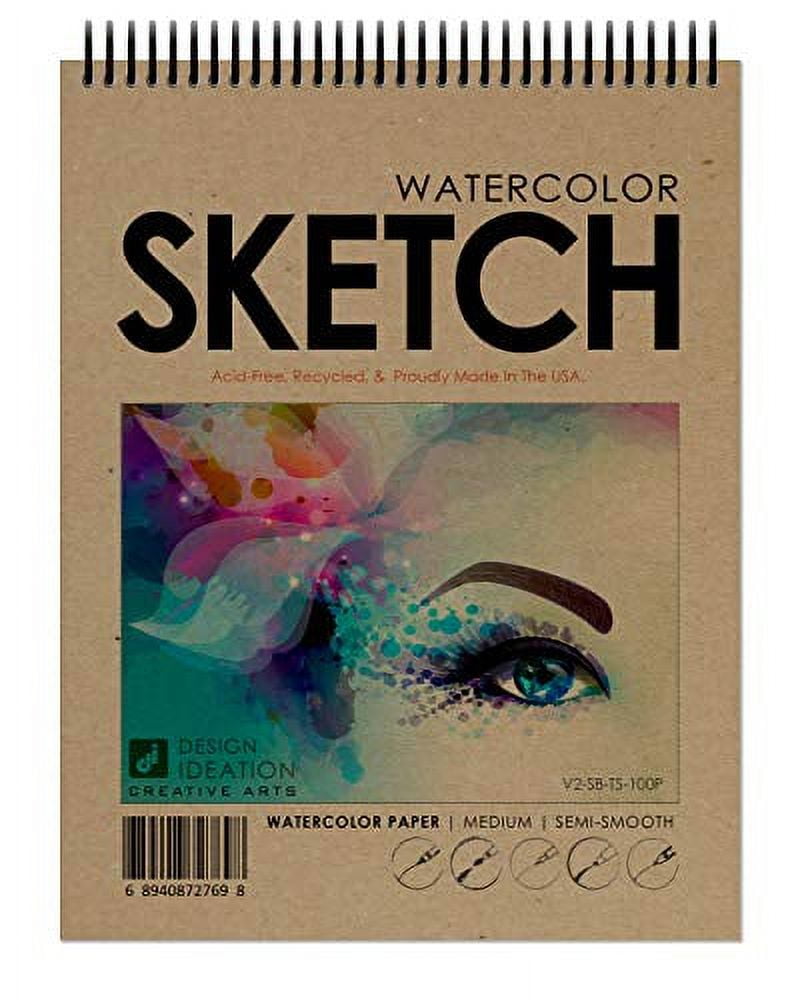Design Ideation Watercolor Sketch Book. Spiral Bound, Watercolor