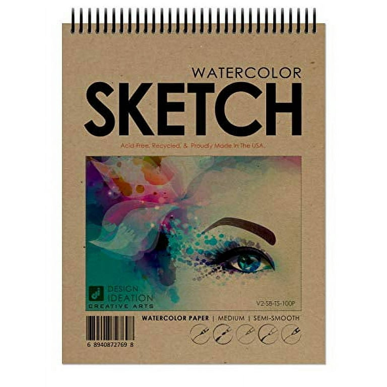 Design Ideation Multi-Media Sketch Book. Spiral Bound, Heavy Paper  Sketchbook for Pencil, Ink, Marker, Charcoal and Watercolor Paints. Great  for Art, Design and Education. (8.5 x 11) 