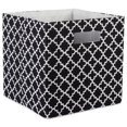 thumbnail image 1 of DII Polyester Cube Lattice Black Square, 1 of 5