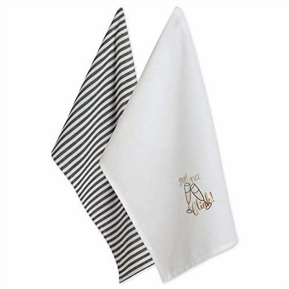 Design Imports Assorted Pop Fizz Clink Printed Dish Towel Set