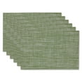 thumbnail image 1 of Design Imports Fig Green Tweed PVC Kitchen Placemat Set (Set of 6), 1 of 5