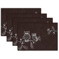 thumbnail image 1 of DII Modern Style Fabric Embroidered Owls Placemat in Brown (Set of 4), 1 of 5
