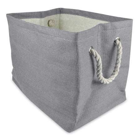 DII 15" Rectangle Modern Style Paper Large Solid Basket in Gray