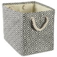 thumbnail image 1 of DII 10" Rectangle Modern Paper Small Geo Diamond Bin in Black, 1 of 2