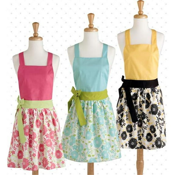 Design Imports Snapdragon Daisy Apron - Yellow/Black - One Size Fits Most