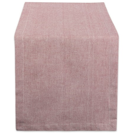 DII Barn Red Solid Chambray Table Runner