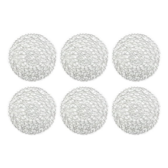 DII Silver Woven Paper Round Placemat (Set of 6)
