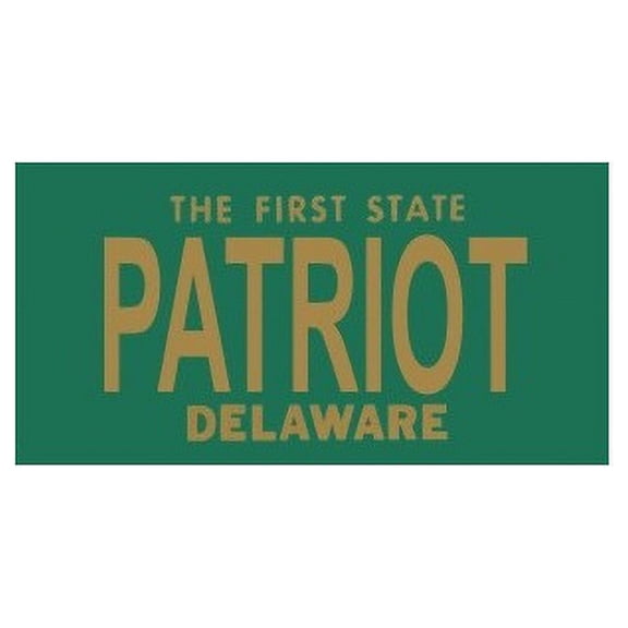 Design It Yourself Custom Delaware Plate. Free Personalization on Plate