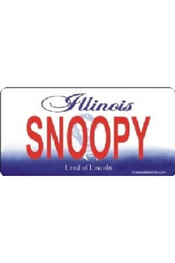 Design It Yourself Custom Illinois Plate #2. Free Personalization on Plate